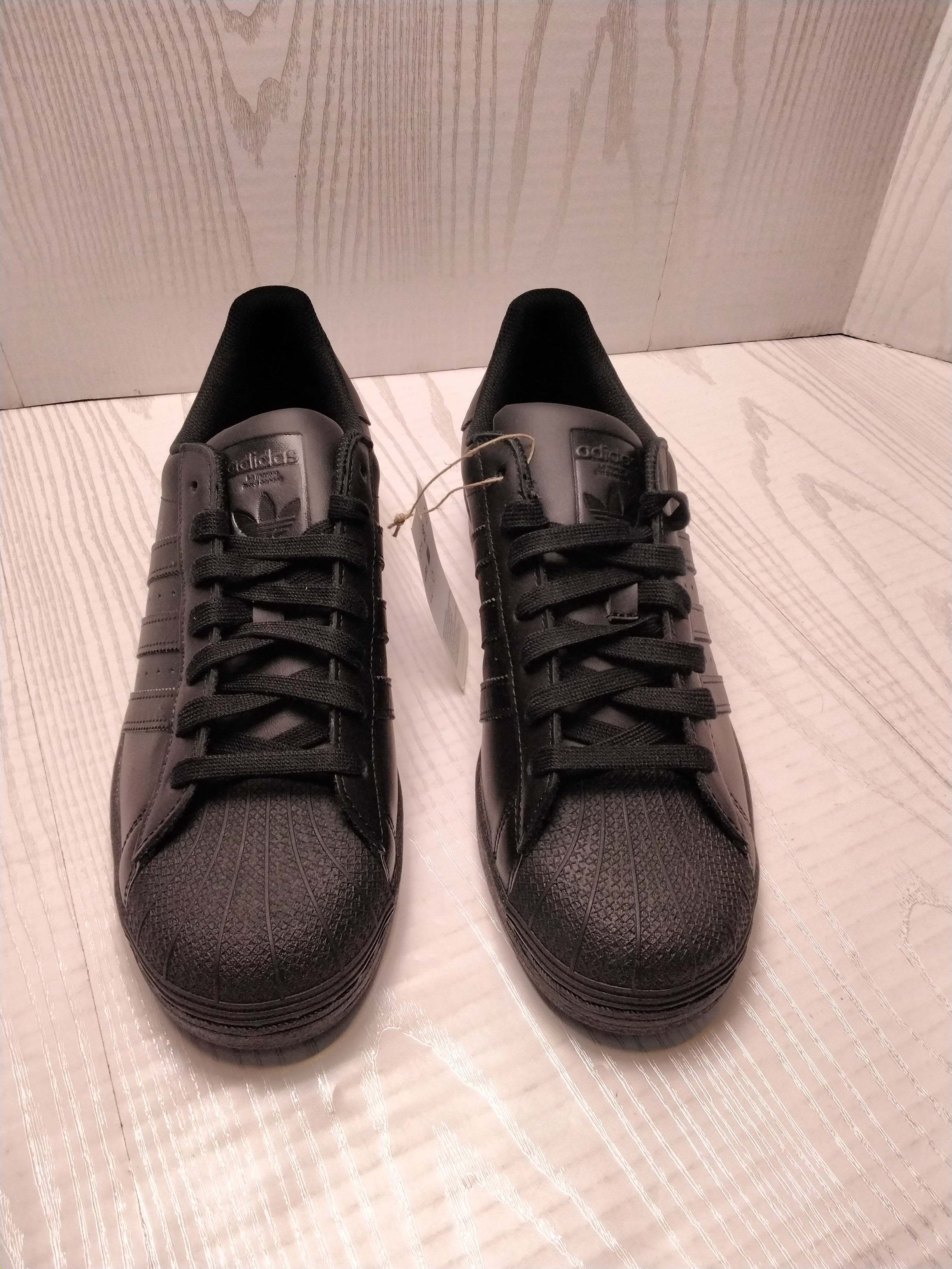 adidas Originals Men's Superstar Sneaker, Size 9.5, black (7921508122862)